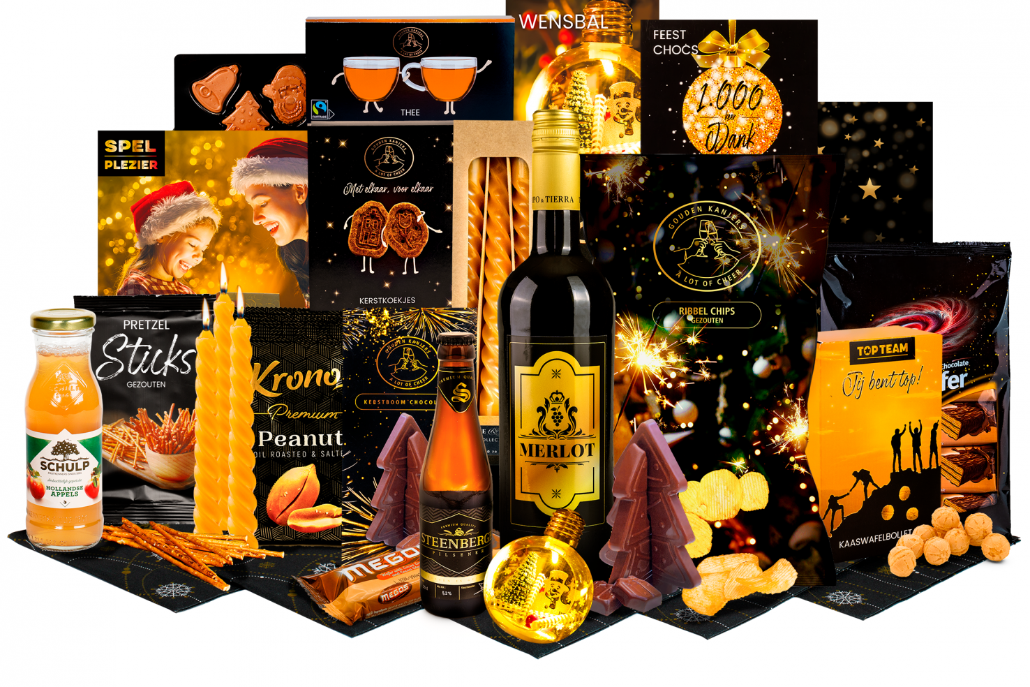 Kerstpakket Black en Gold